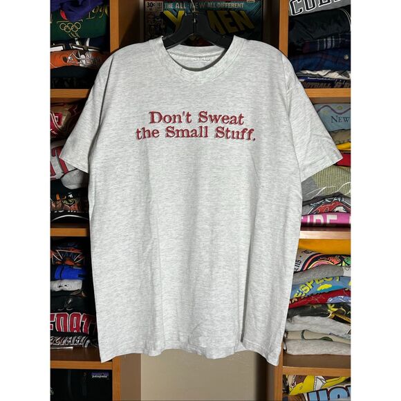 Vintage 90s Dont Sweat The Small Stuff Jesus Tee - Picture 1 of 6